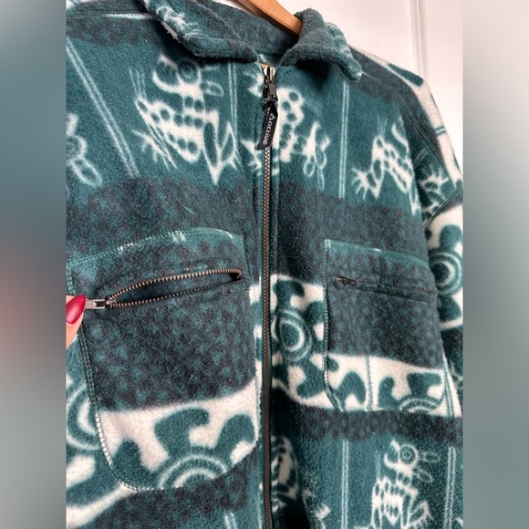 Vintage Aztec Print Oversized Zip Up Jacket. Size XL - Picture 3 of 10